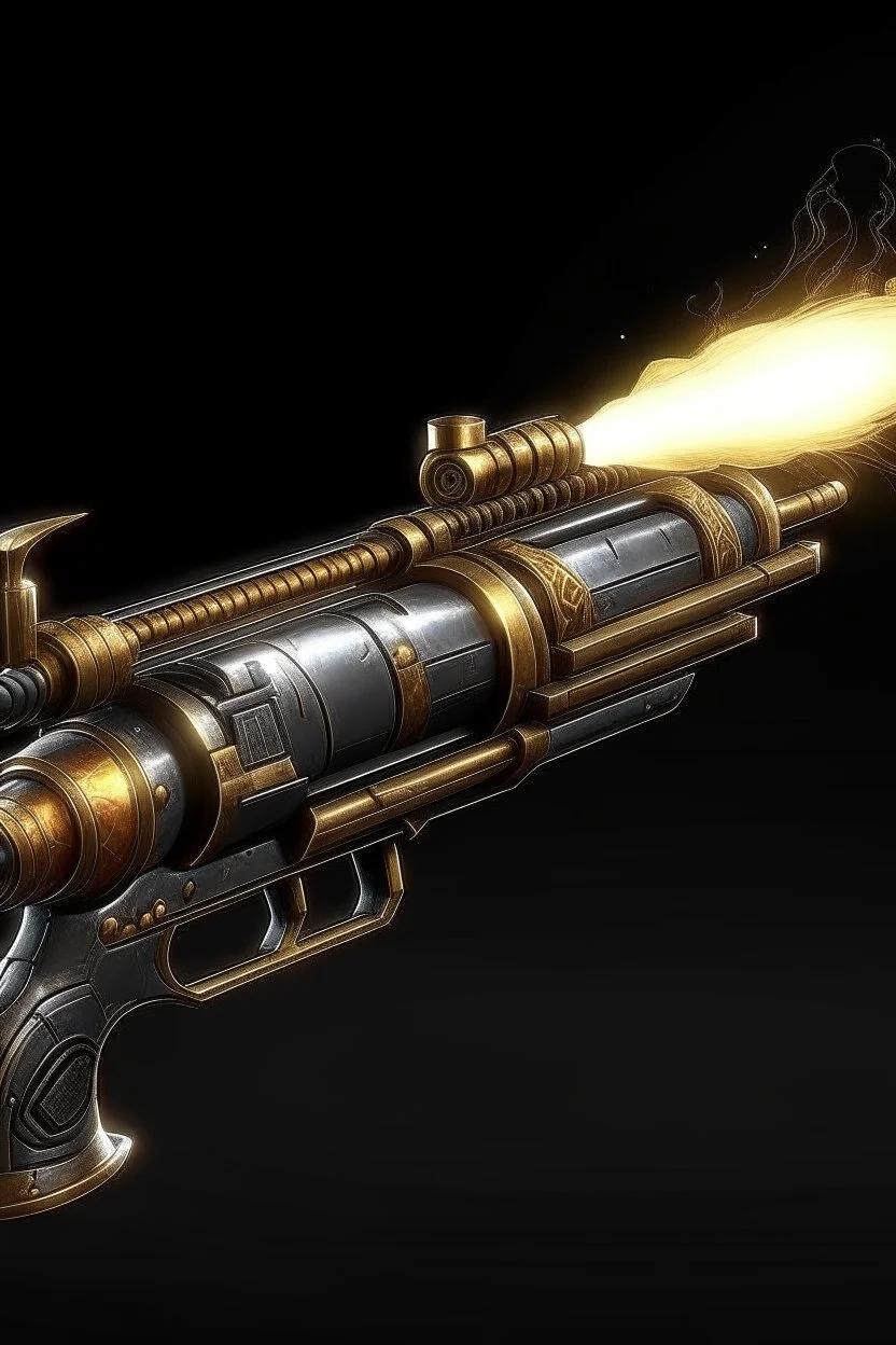 An arcane rifle blaster that fires a bolt of arcane powder compressed into an explosive projectile. It was created by a civilization eons ago and though to be lost for good until discovered by a curious feathered bounty hunter