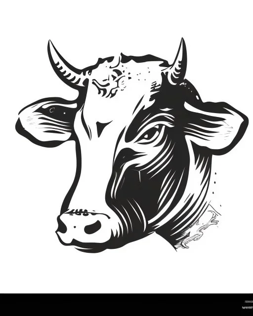 I want a bovine head in vector