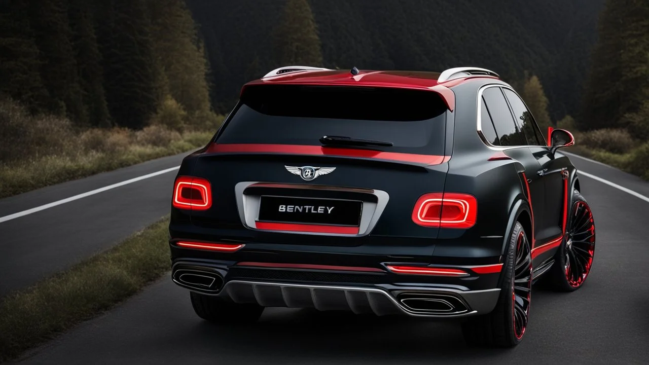Bentley Bentayga UFO body kit mansory ,rear view, desktop wallpaper, 4K, Cinematic