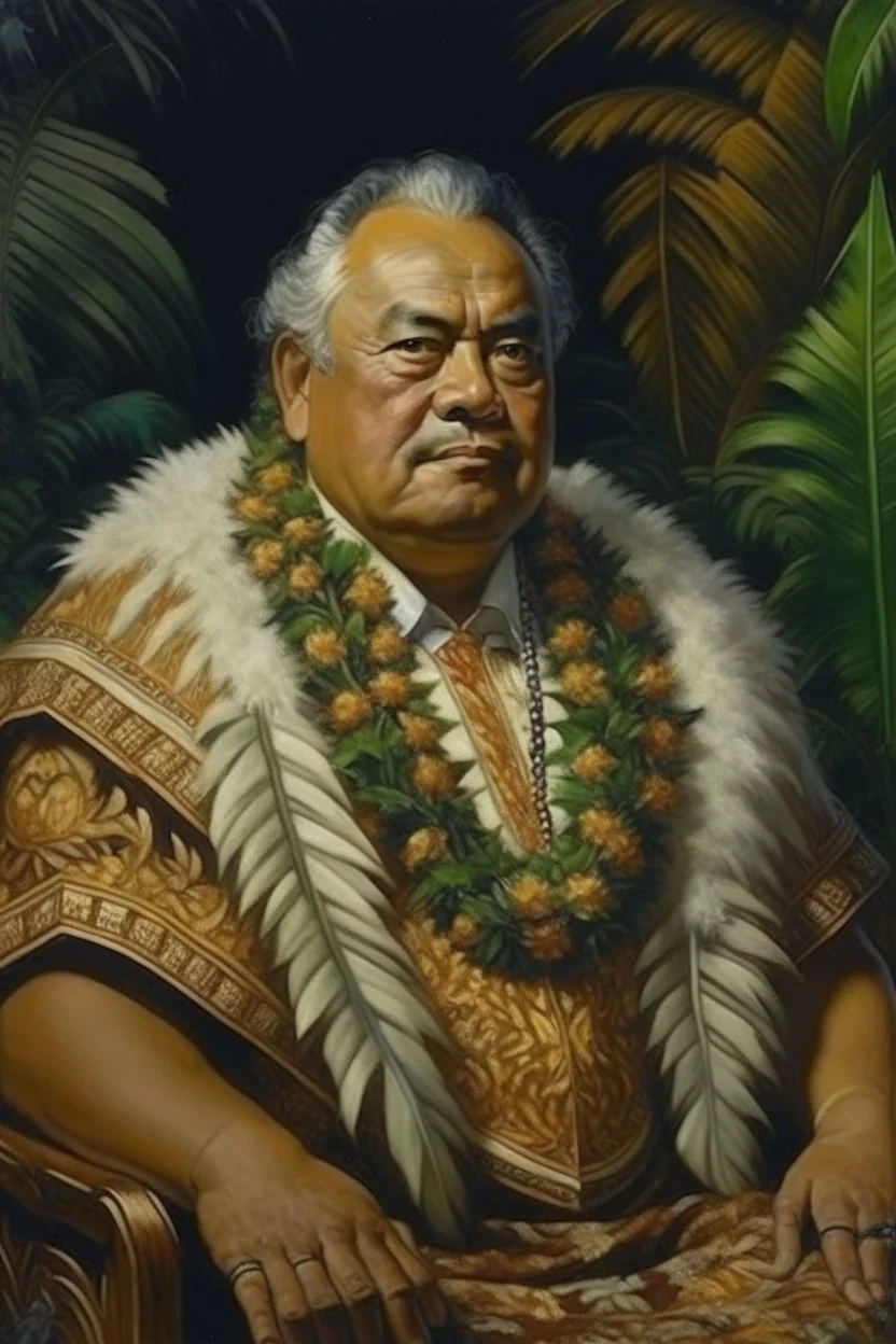 portrait of imperial Samoan king