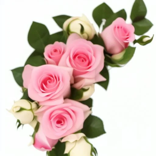 Pink roses, crisp detail, photograph