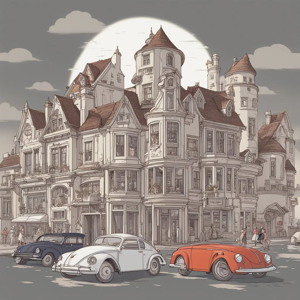 Once upon a time, in the bustling city of Arcadia, The ones with many houses and modern cars