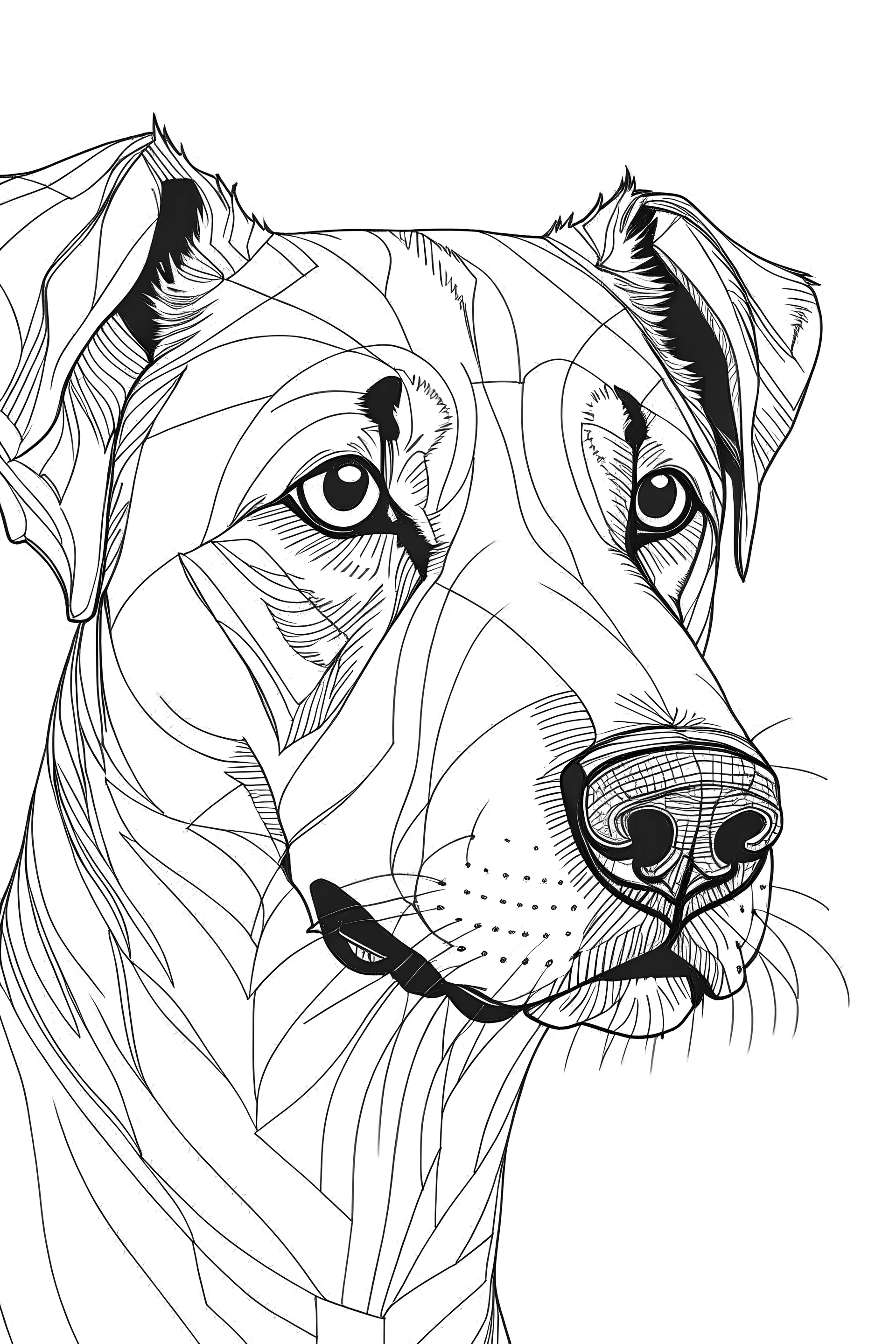 Line art dog