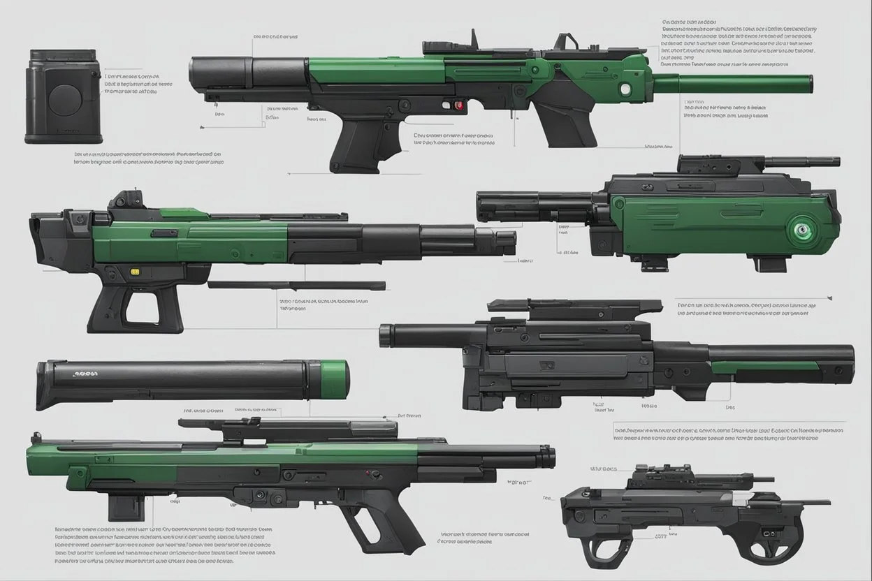 ASSEMBLY AND DISASSEMBLY FOR THE phaser blaster large grey gun green loader AND ALL VARIANTS - from the movie Blood Machines (2019) by Raphaël Hernandez, Ickerman, Joly-Gonfard