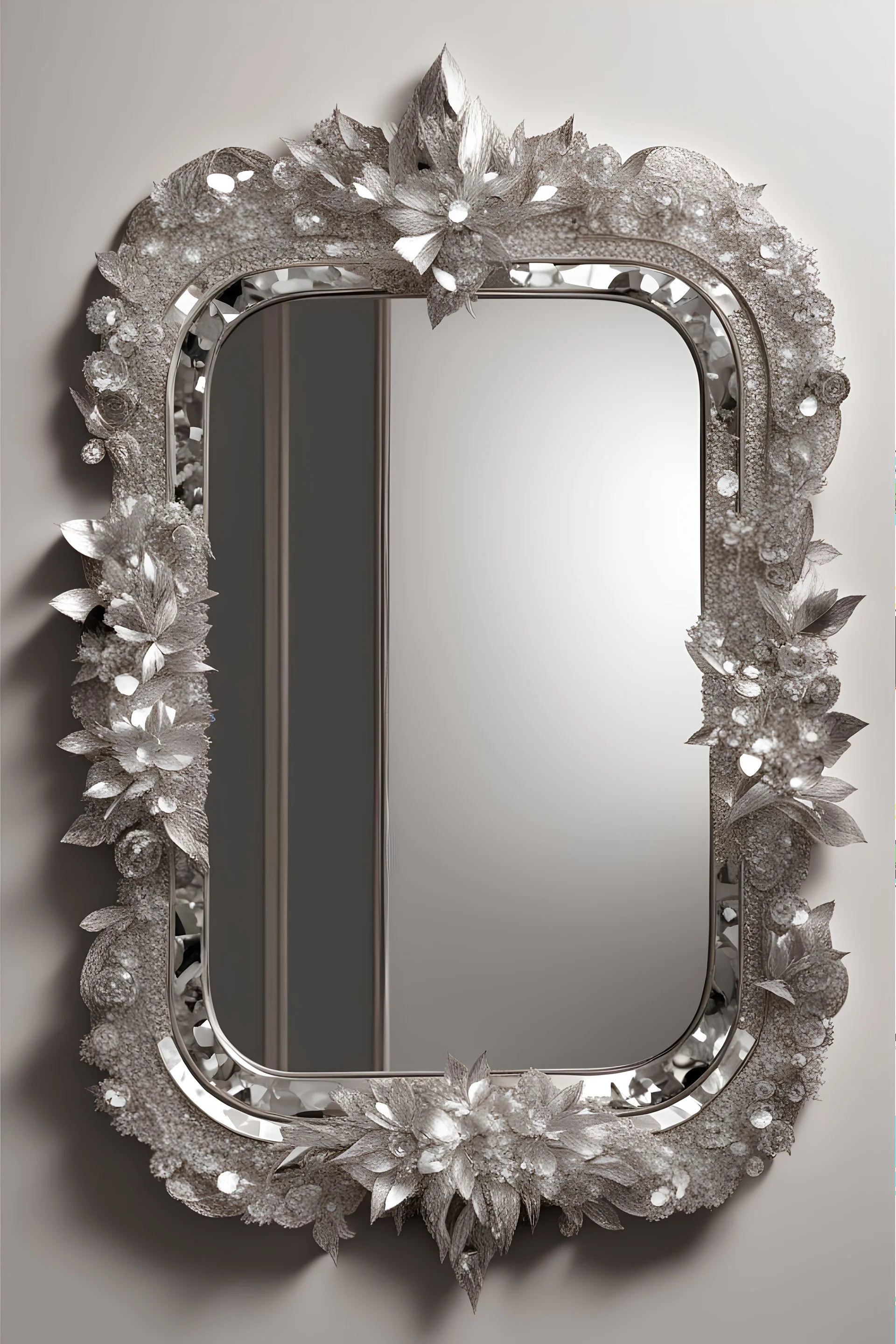 mirror decorate with diamonds