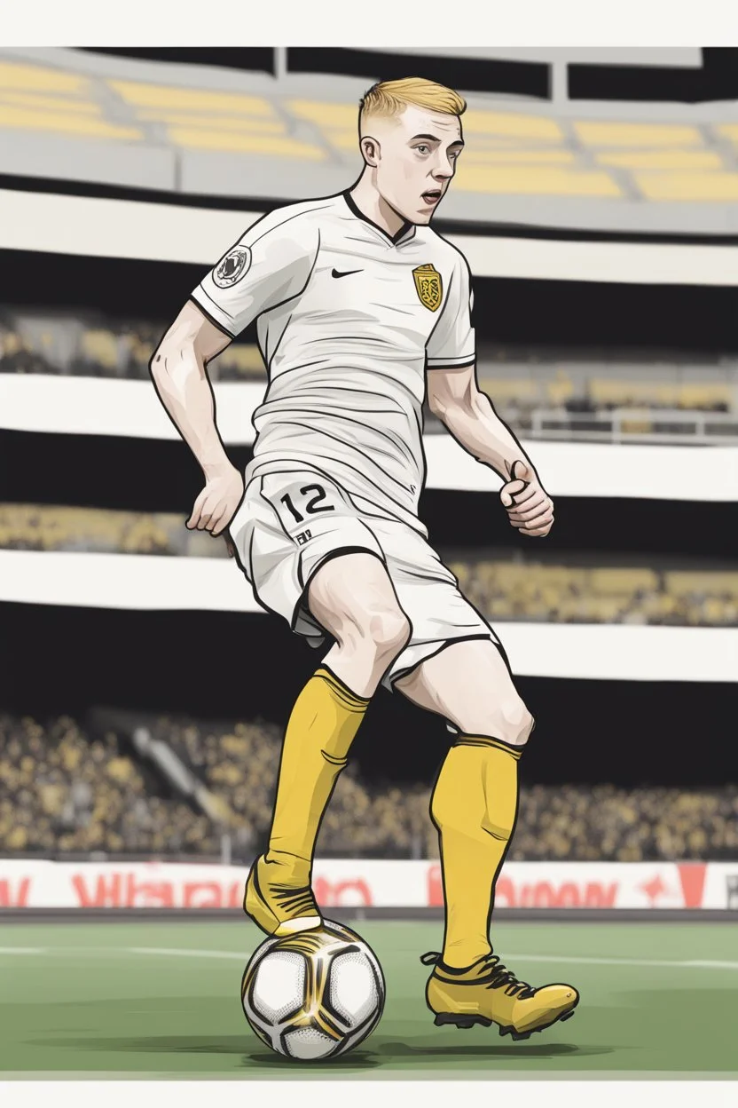 Jarrod Bowen English football player cartoon 2d