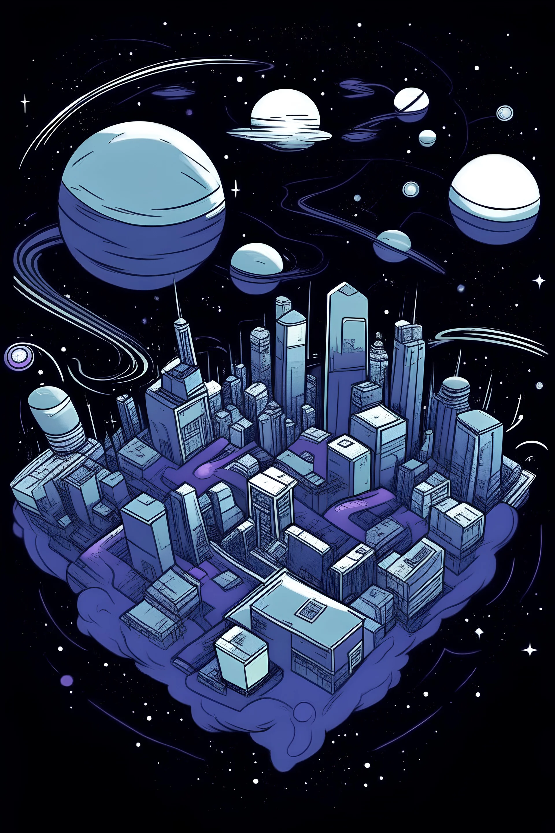 Oregami galaxy cities in a galaxy with ninjas