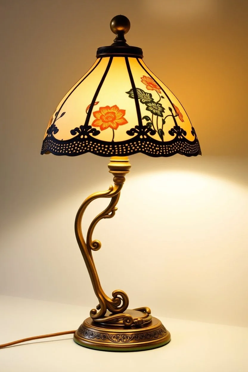 Create a product table lamp inspired by nyonya kebaya