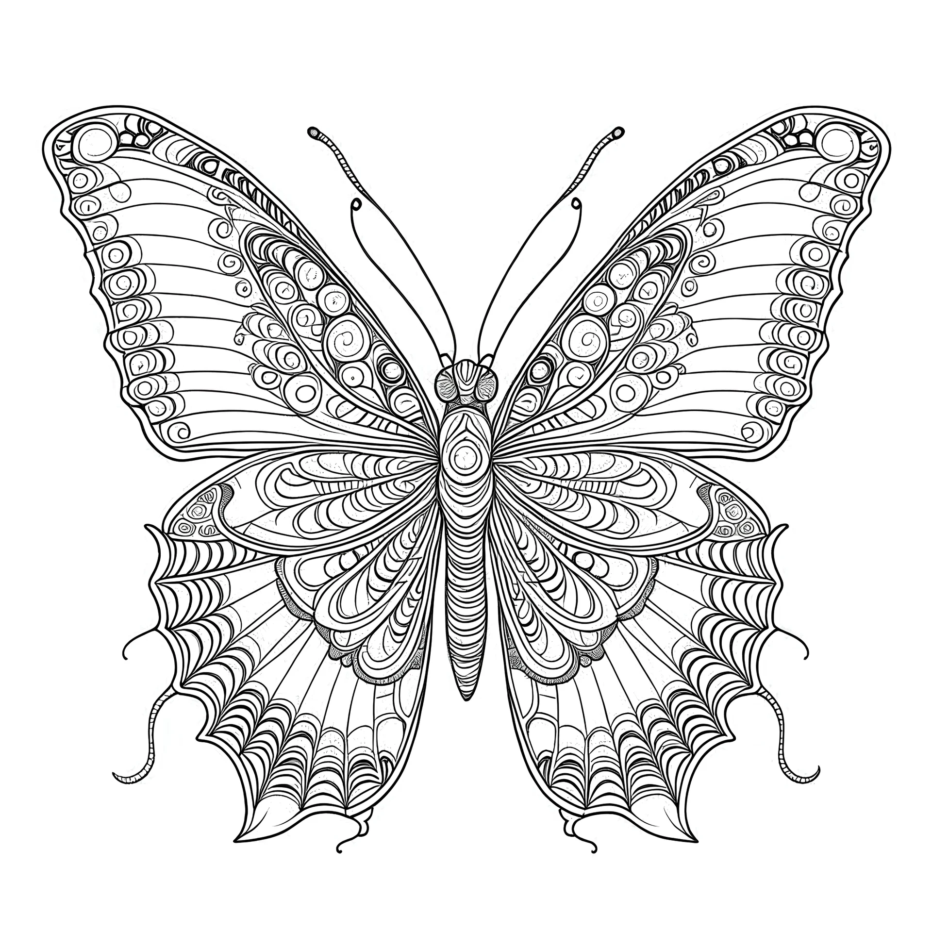 Butterfly coloring book adtls