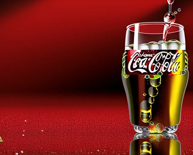 Coca cola bubbles glass