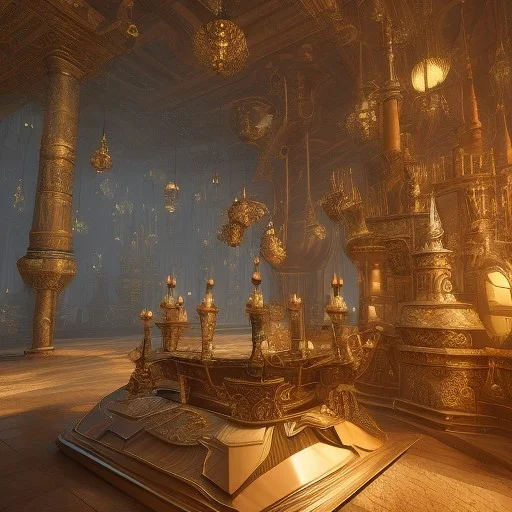 The palace of magic king, huge structure, panoramic view, zoomed out view of the exterior, mysterious, soft lighting, unreal engine 5 volumetric lighting, intricate details, realistic style, 8k resolution