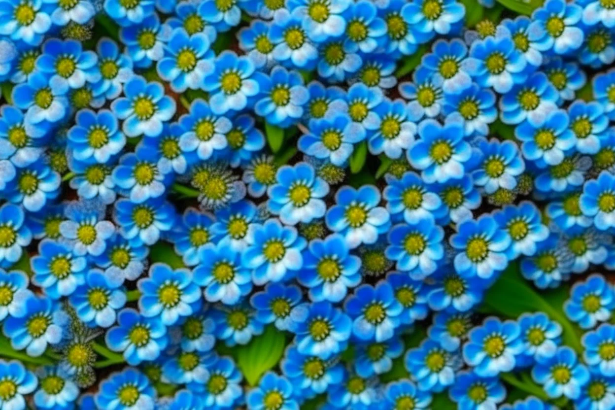 top view pattern of forget-me-not flowers