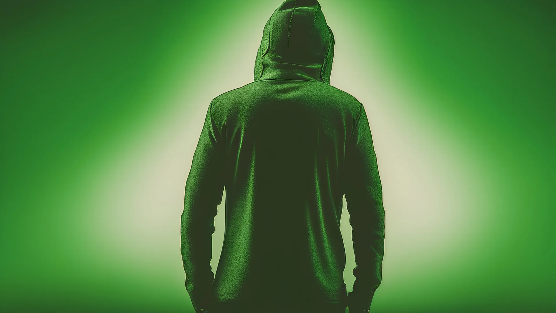 Green gradient background, grainy texture effect, place for text