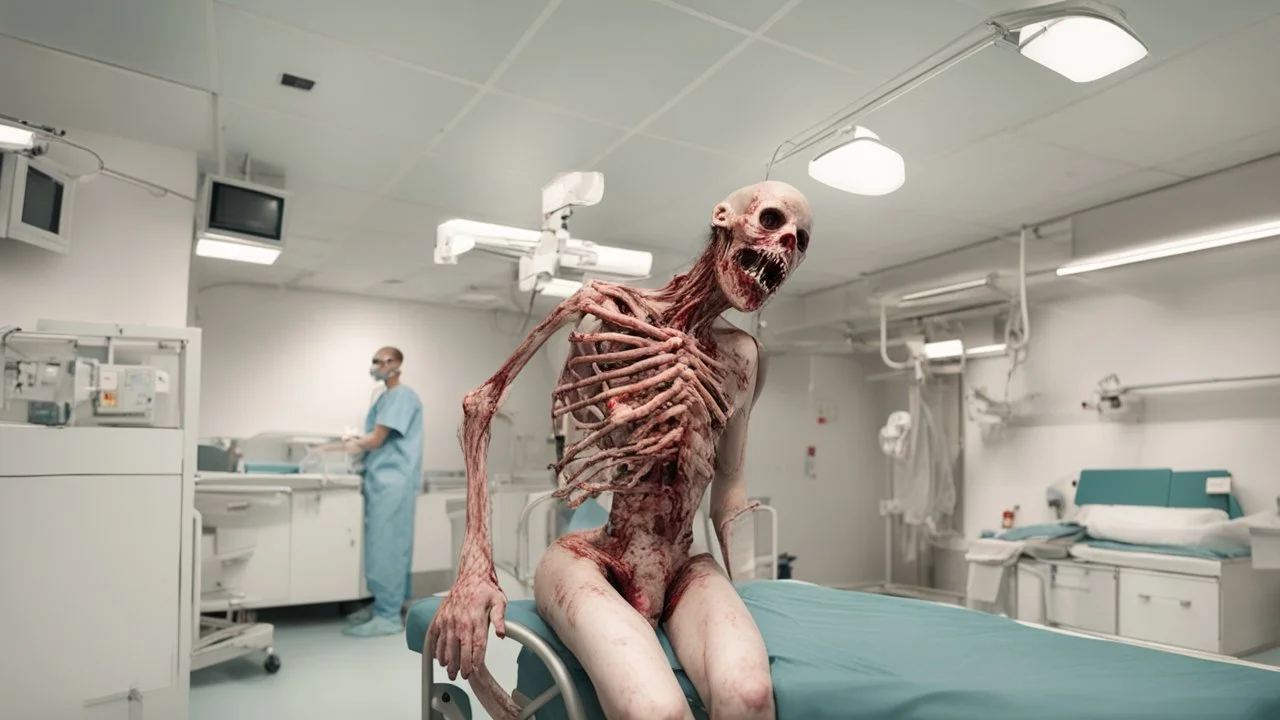 extreme horror patient in a very scary hospital