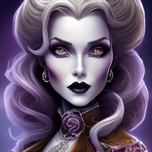 extrem tim burton style and disney style of an extrem wicked old and evil stepmother, sharp focus, beautiful eyes