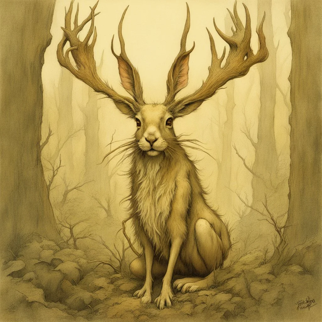 Jackalope dryad, By Jean Baptiste Monge