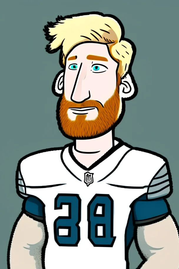 Tim Ream American football player cartoon 2d