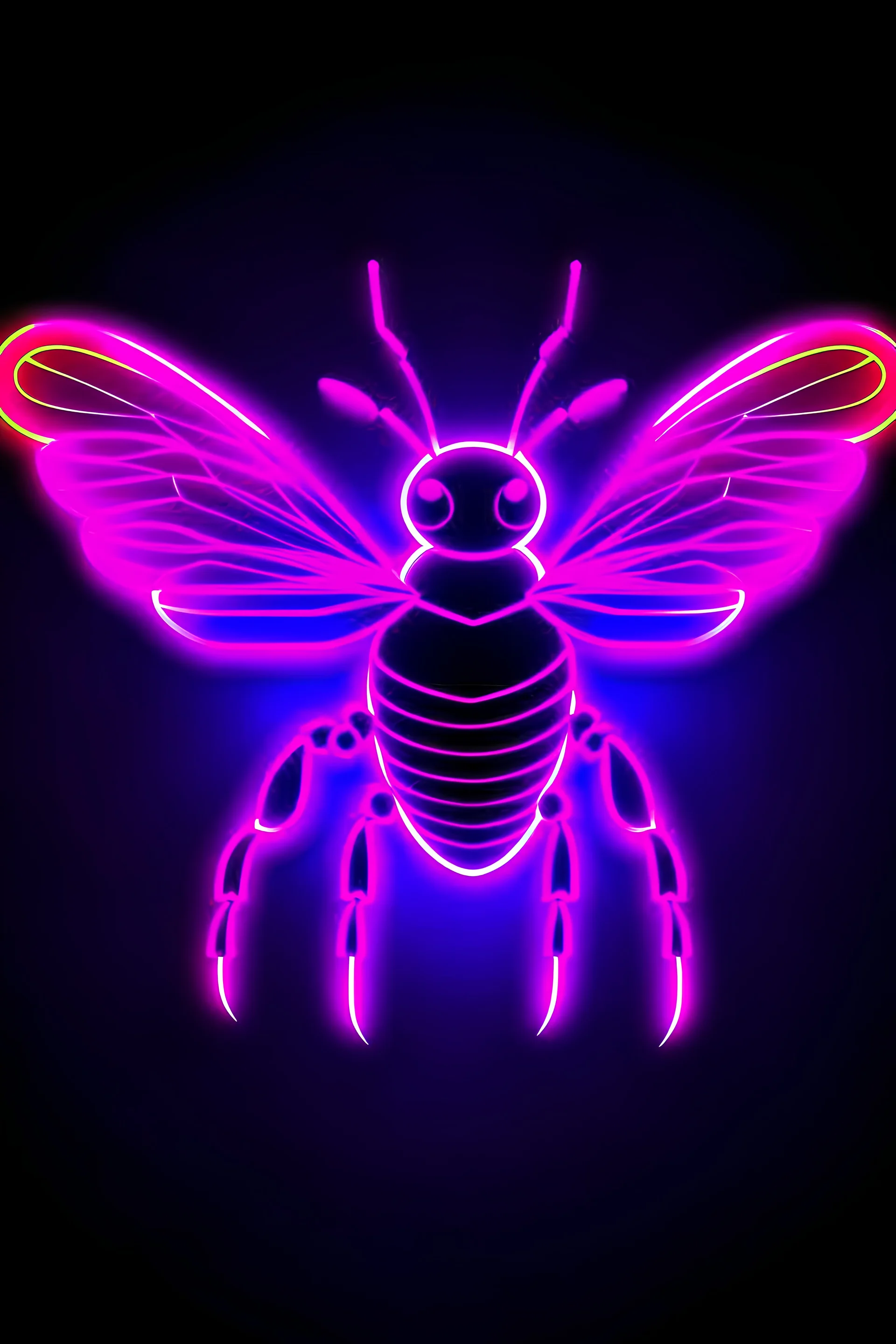the neon esports logo featuring a bee with a pink and purple coat, with the text "BEICED" underneath in a modern font.