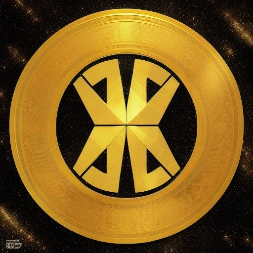 "STAR WARS" text, caption, shiny. gold metallic, reflective, centered