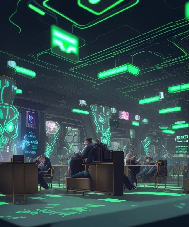 Starbucks, cyberpunk,