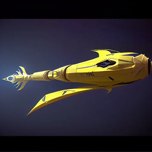 draw cartoon yellow banana as starship