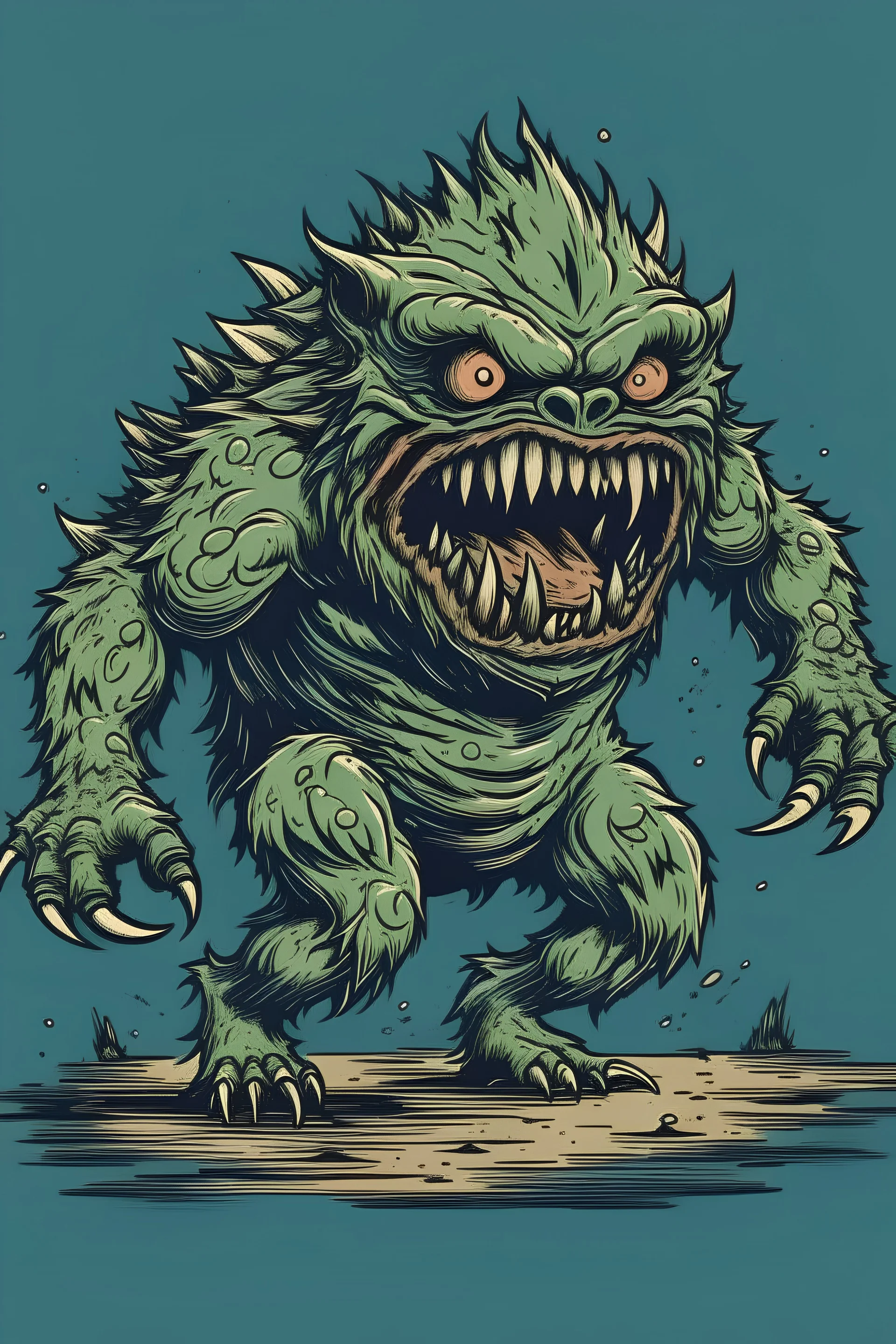 monster runs forward