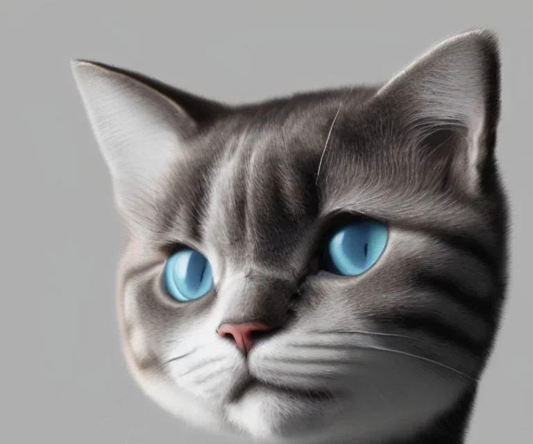 head head face cute cat illustration isolated