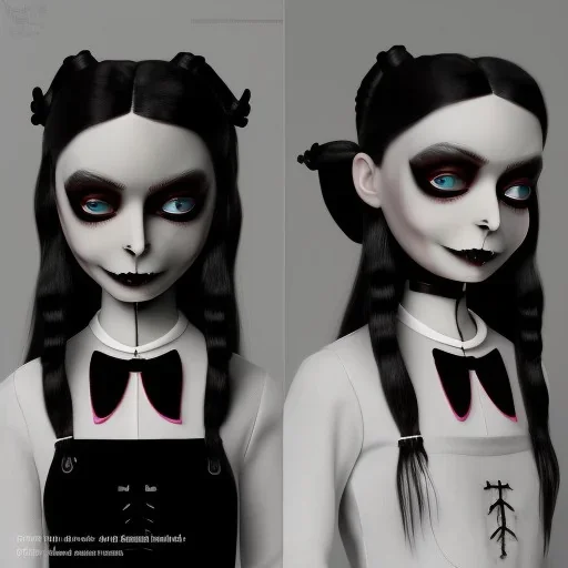 sadece wednesday addams, wednesday addams hair, dark make up, gothic, black dress