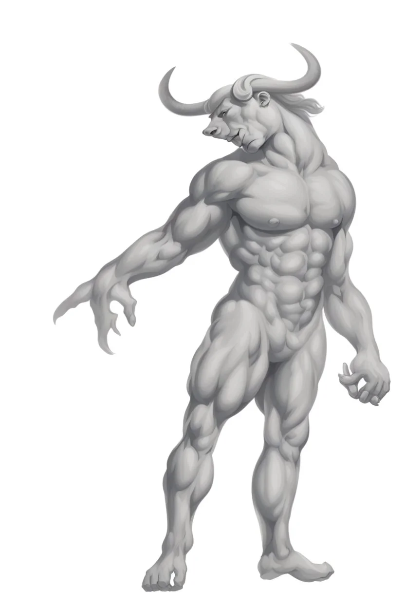 Centaur, a muscular man with a bull's head