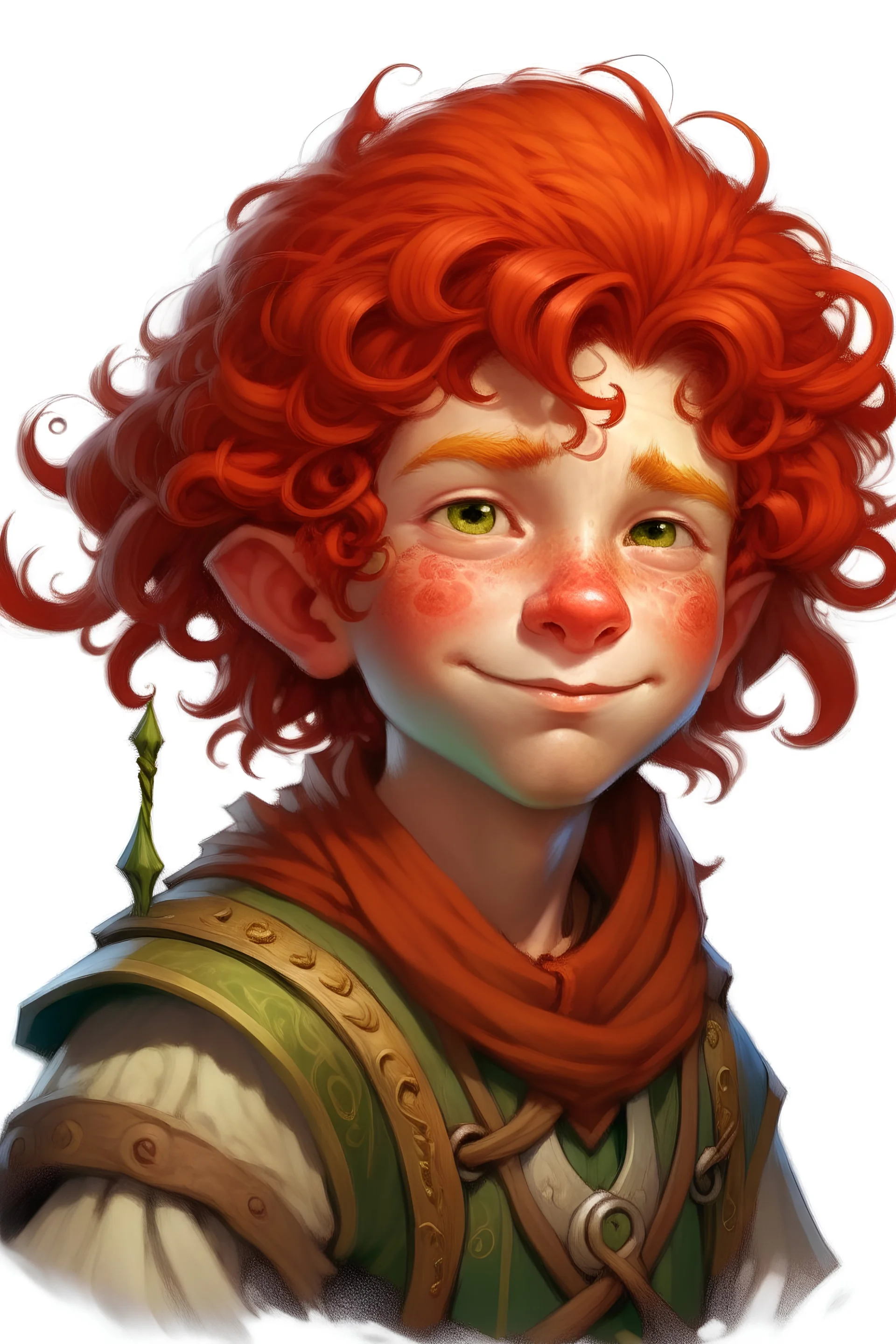 D&D sorceler boy frizzy red hair