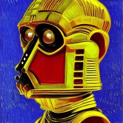 C3-PO portrait by van gogh