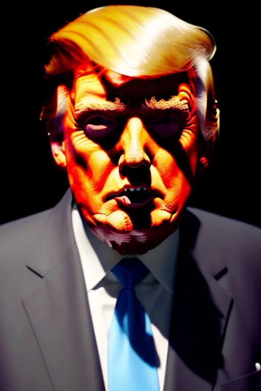 Ultra realistic image, Donald trump zombie, zombie performance, suit, skull, blood, torn arm, night, walking twisted, waist up view, thriller style, dark ambient, highly detailed, White House background, concept art, unreal engine 5, ray tracing, RTX, ultra detail, volumetric lighting, high definition, high resolution.