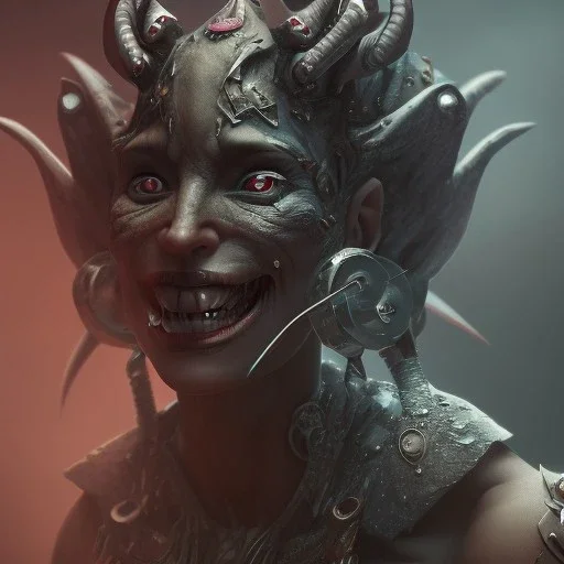  demon woman bodybuilder, warpunk, fantasy, sharp focus, concept art, octane render, scary, 8 k