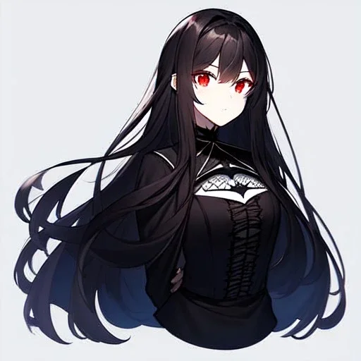 portrait anime vampire, long hair, red eyes, noble black robe, Blood, background Gothic castle, hyper detailed, intricately detailed, looking at viewer, arms behind back pose, gothic, skulls, ambiguous lines image, flat dimensional style, flat lines, rough drawing --ar 2:3