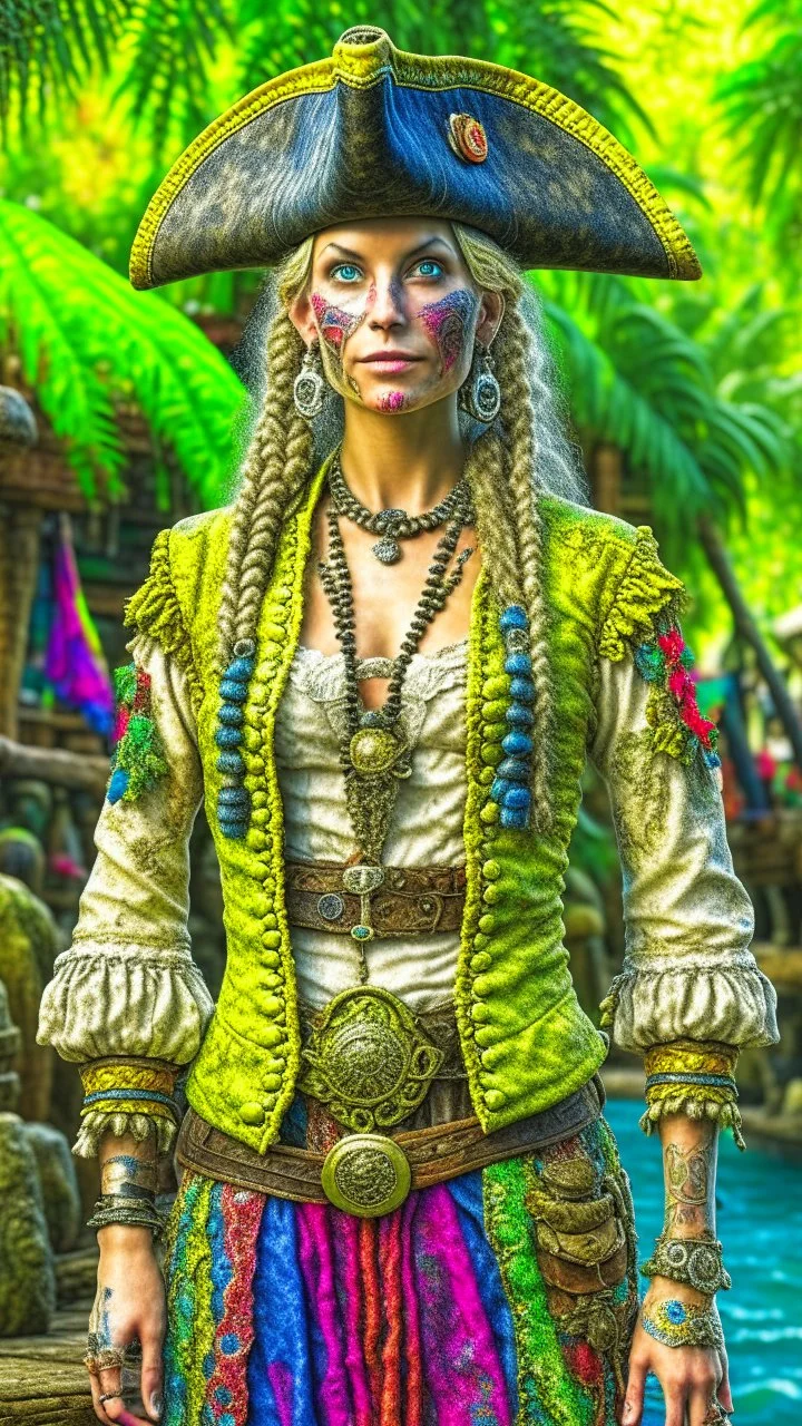 full-body beautiful woman, caribbean pirate suit, watercolor painting, perfect statuary body elegant facial features perfect eyes flawless eyes perfect hands, insanely detailed digital illustration by Carne Griffiths, 8k resolution concept art, a masterpiece trending on artstation Unreal Engine 5, deep color daz 3d render