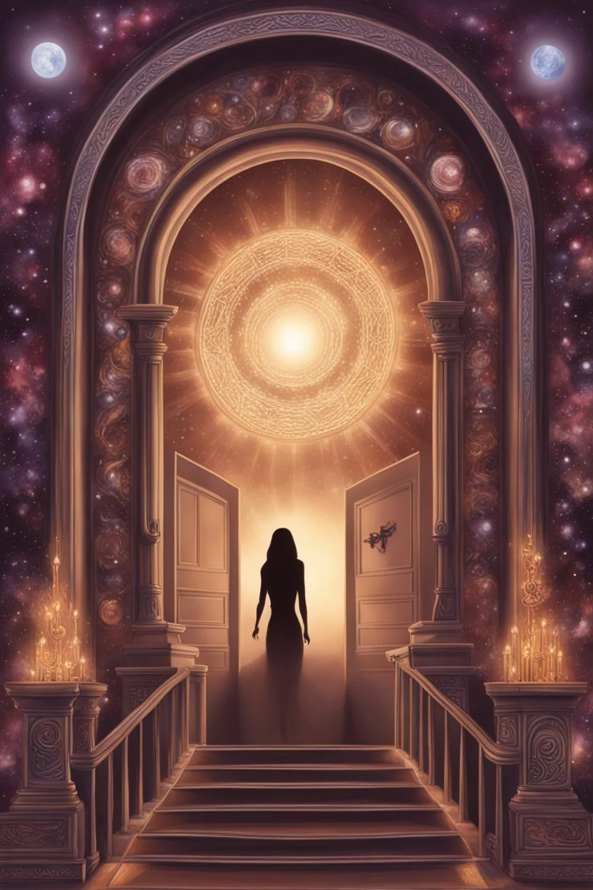 a portal to another universe,, by artist "Ingrid Umber", by artist "Sienna Lamberts"