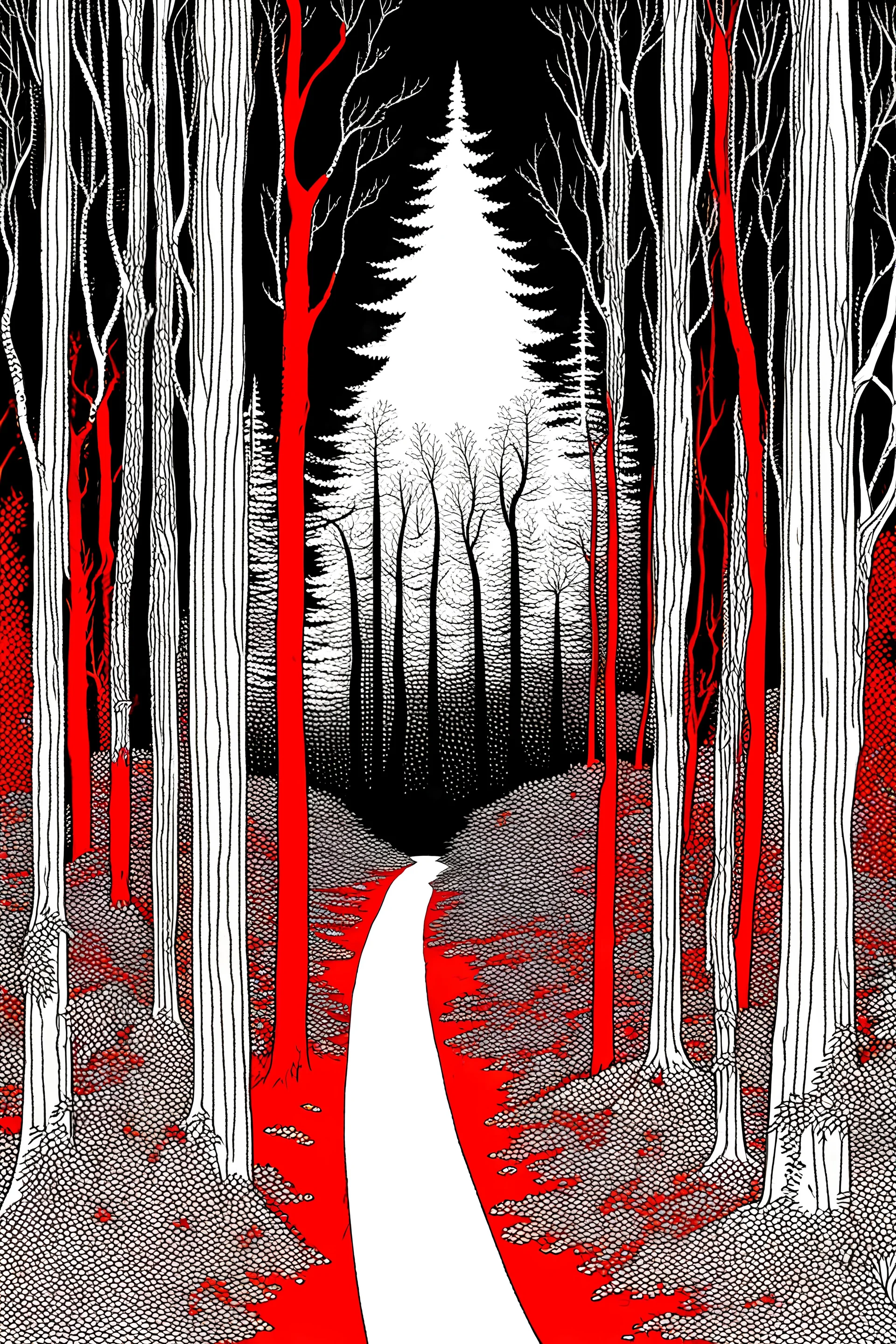 And the Forests Dream Eternally... Colors only red and black N.9.