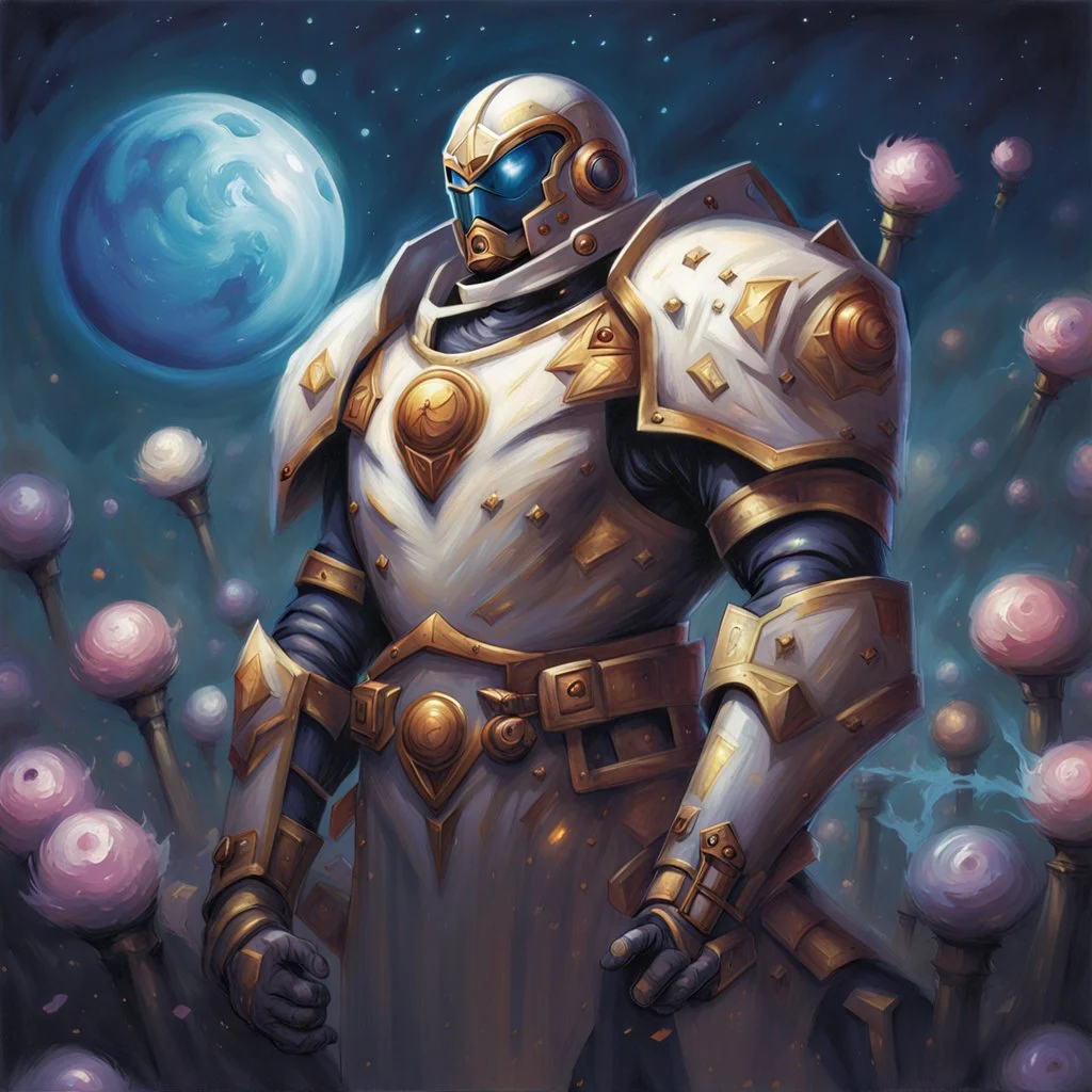 heroic fantasy galactic paladin 90's tcg art 90's tcg art