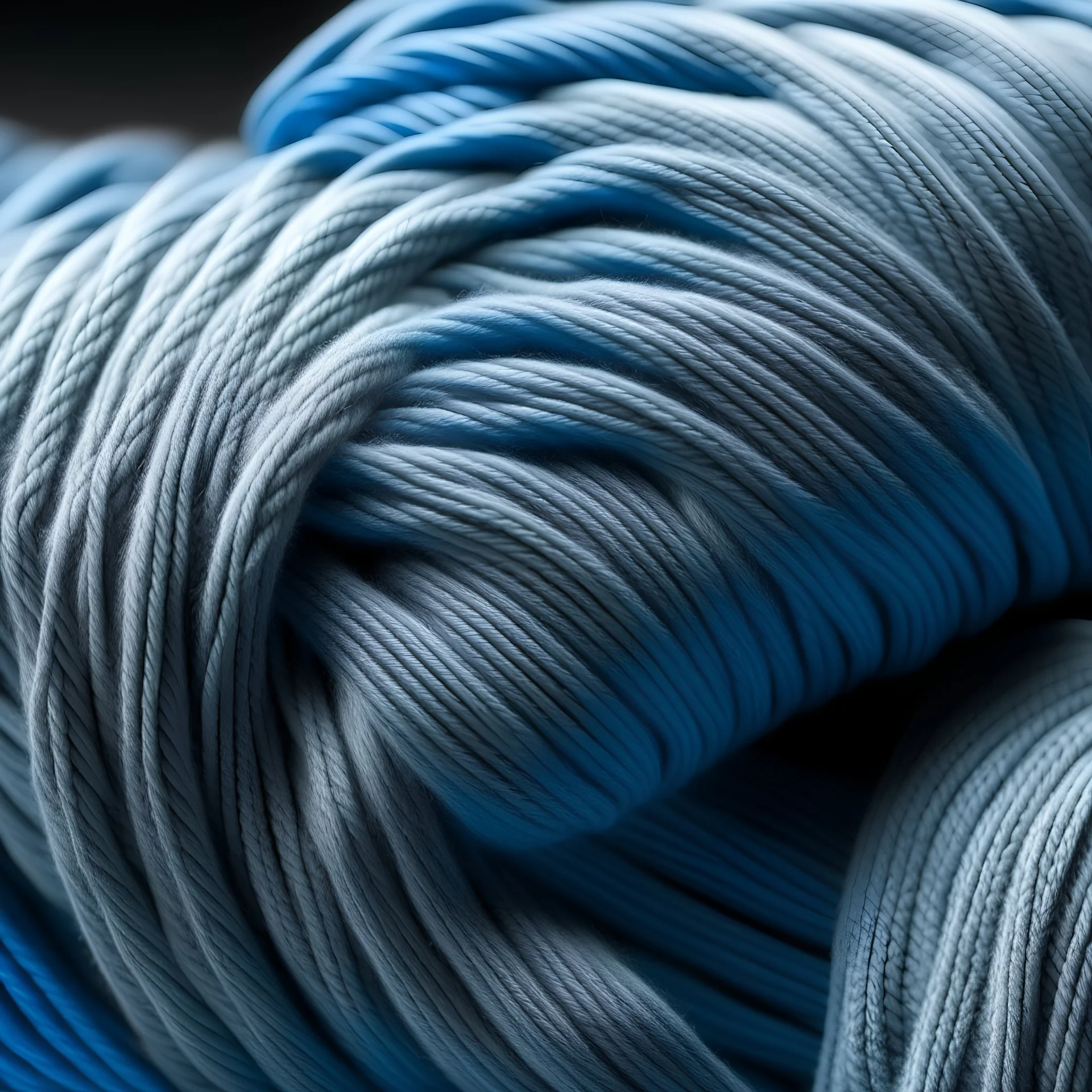 beautiful minimalistic background in the form of a pattern consisting of gray-blue yarn, maximum quality, 8k