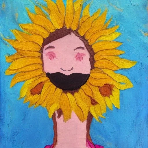 A girl as a sunflower