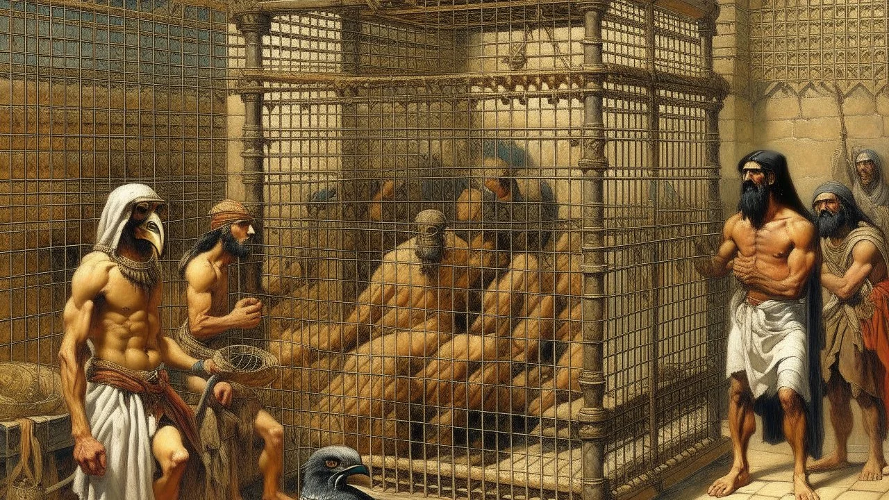 rich prisoner egyptian behined cage