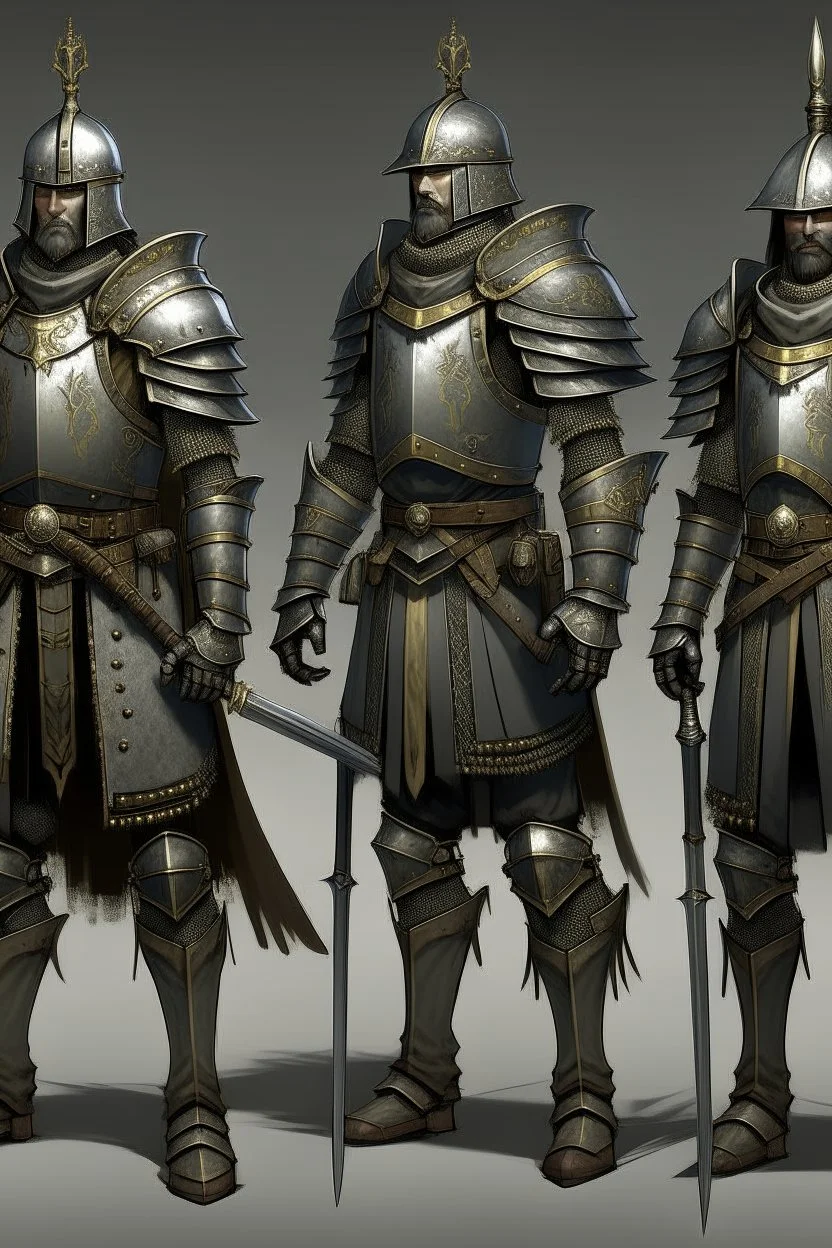 army of distopian victorian soldiers armors fantasy