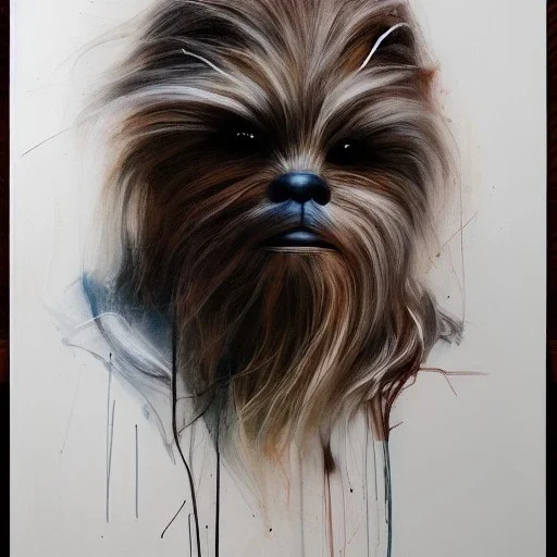 photorealistic and intricate chewbacca by Agnes Cecile, soft natural colors, hyperdetailed, 32K, oil on canvas