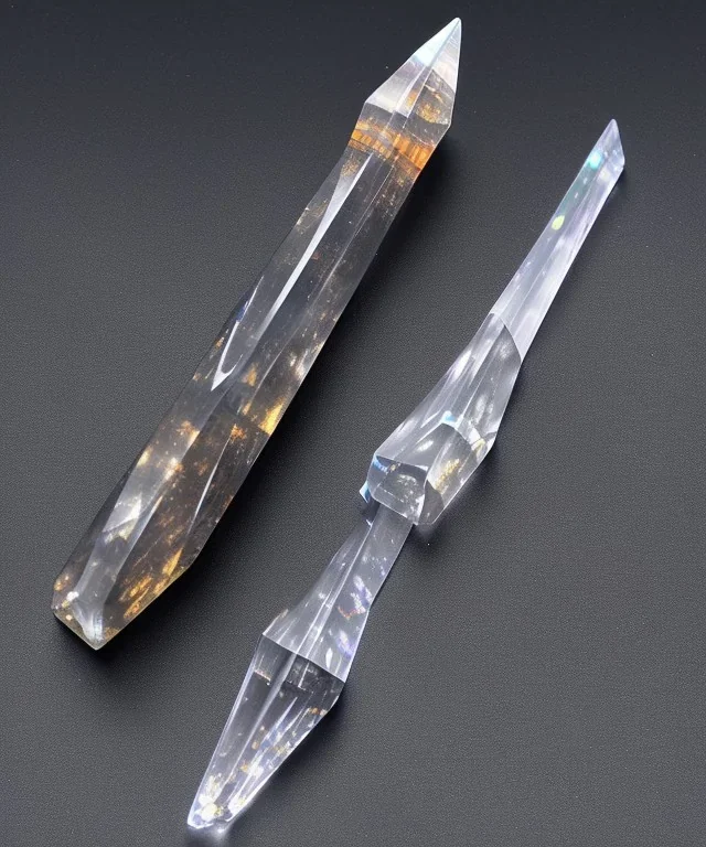 healing quartz crystal shaped as dagger