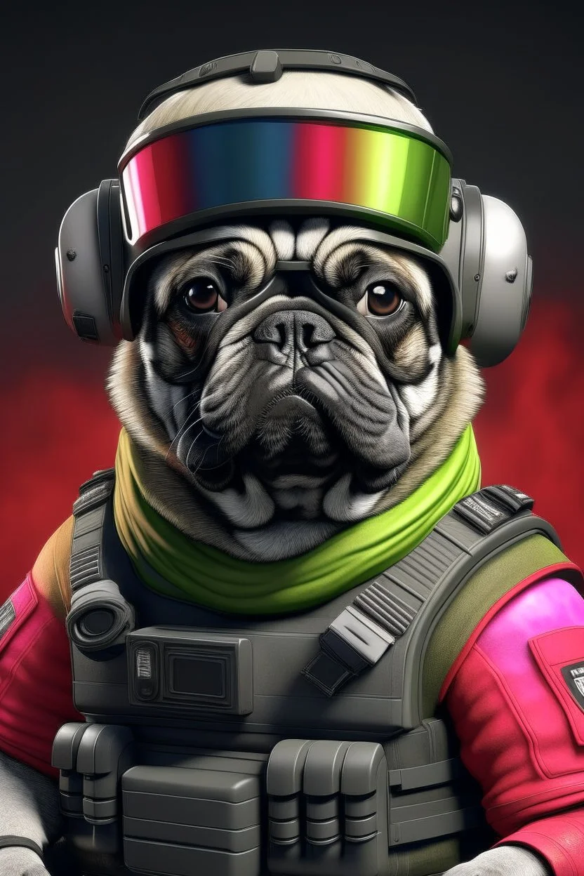 doc from rainbow six siege as a pug