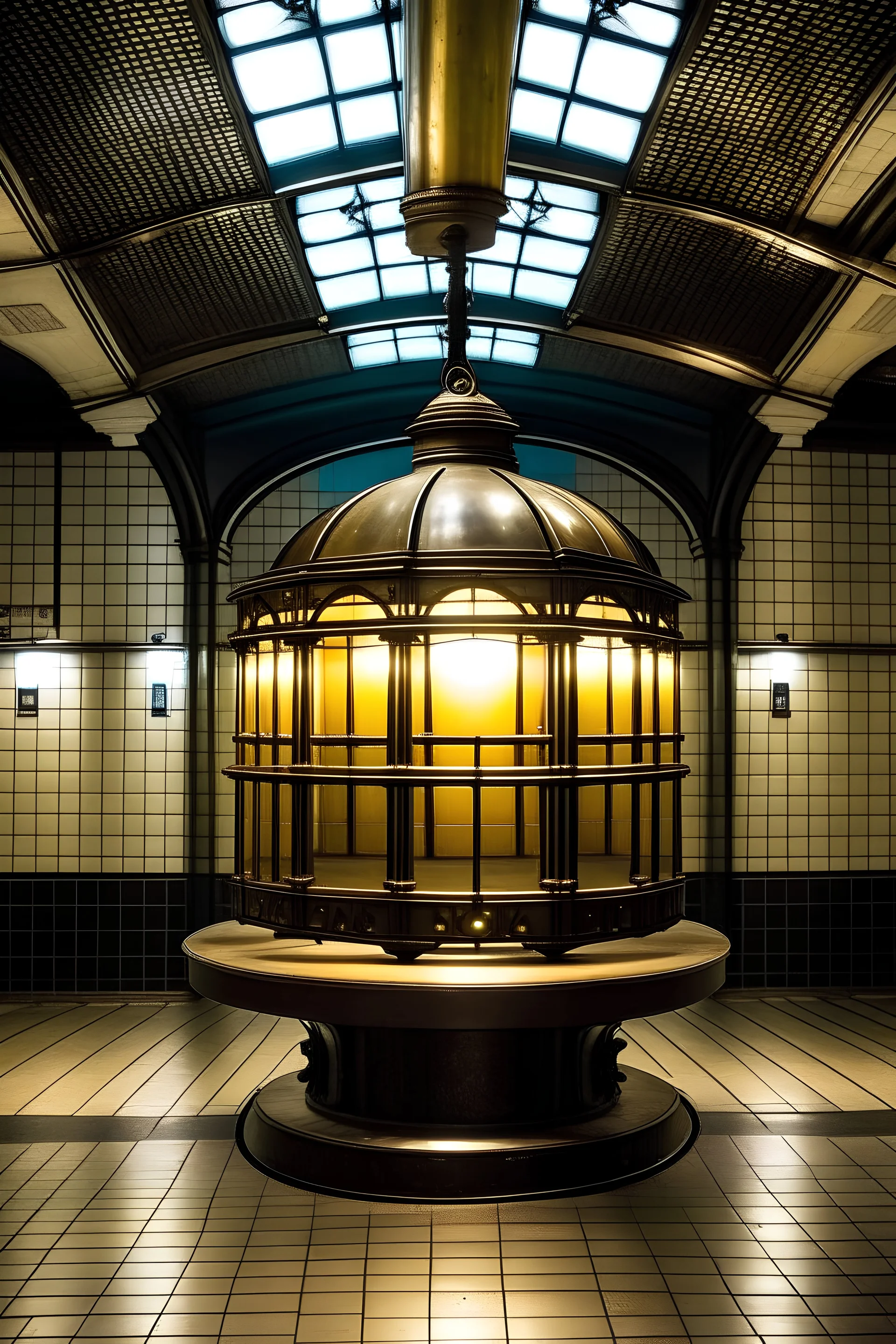 New York City Subway Station Lamp