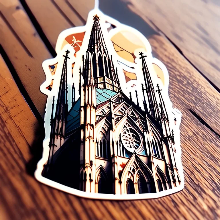 sticker of a cathedral