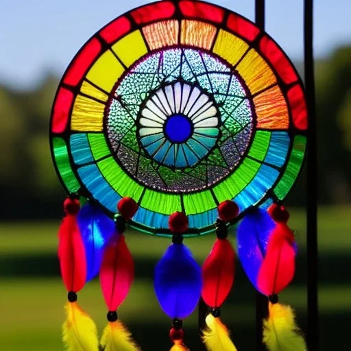 Stained glass window dreamcatcher