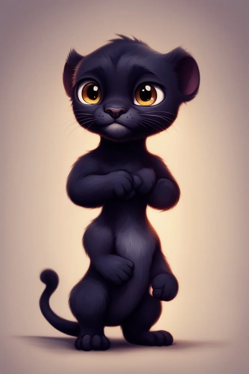 Little cute panther, pixar style