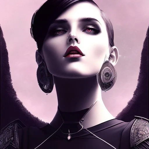 vintage minimalism beautiful dark goth, cyber Punk minimal female figure art, tetasdatia, soft colors mono chromatic, afraykantic morphobic viral, black color on white background, art style of Wylie Beckert and Menri Shatise, polished, selfie view, album cover,